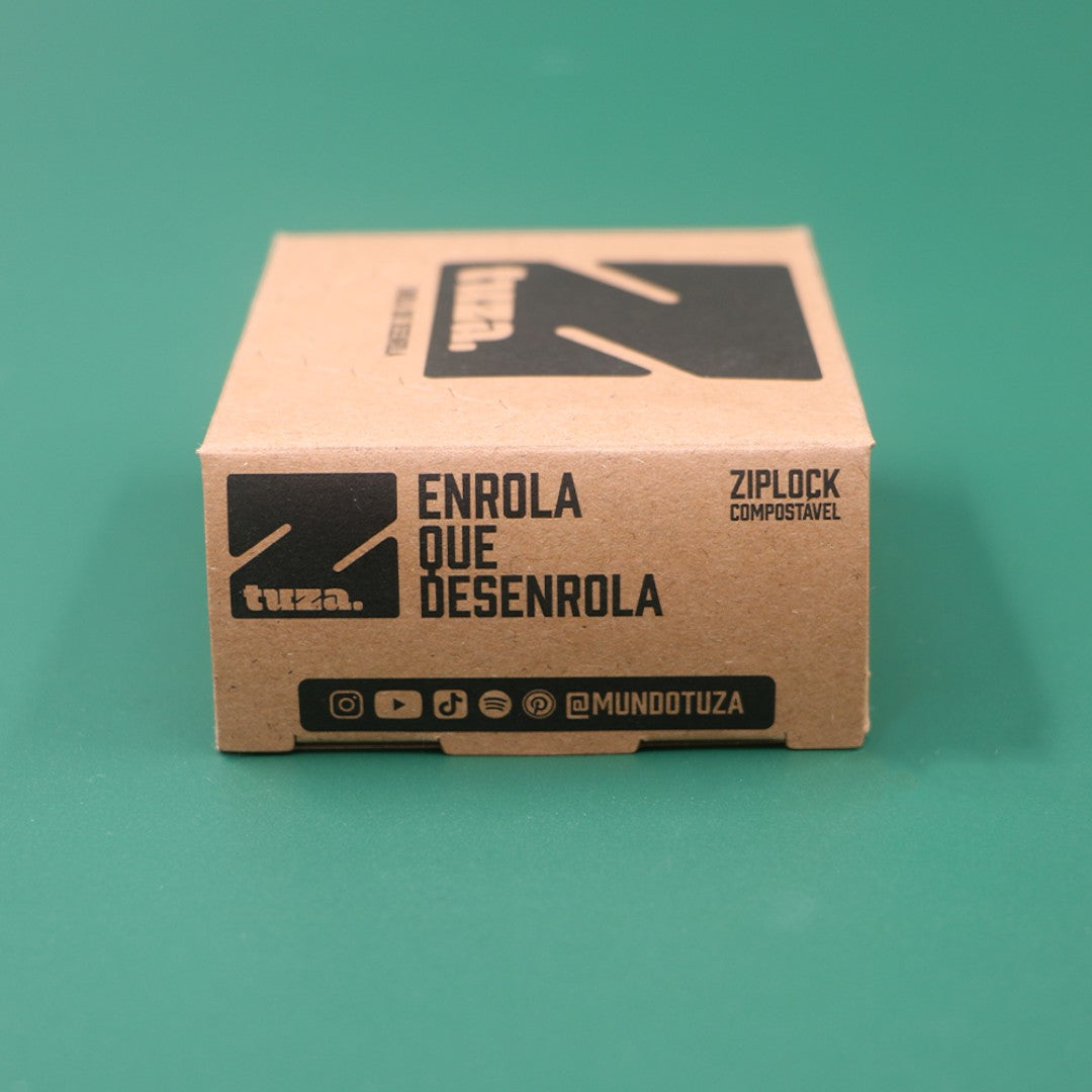 Display com 50 sacos ziplock compostável -Bioplástico compostável à base de amido de milho