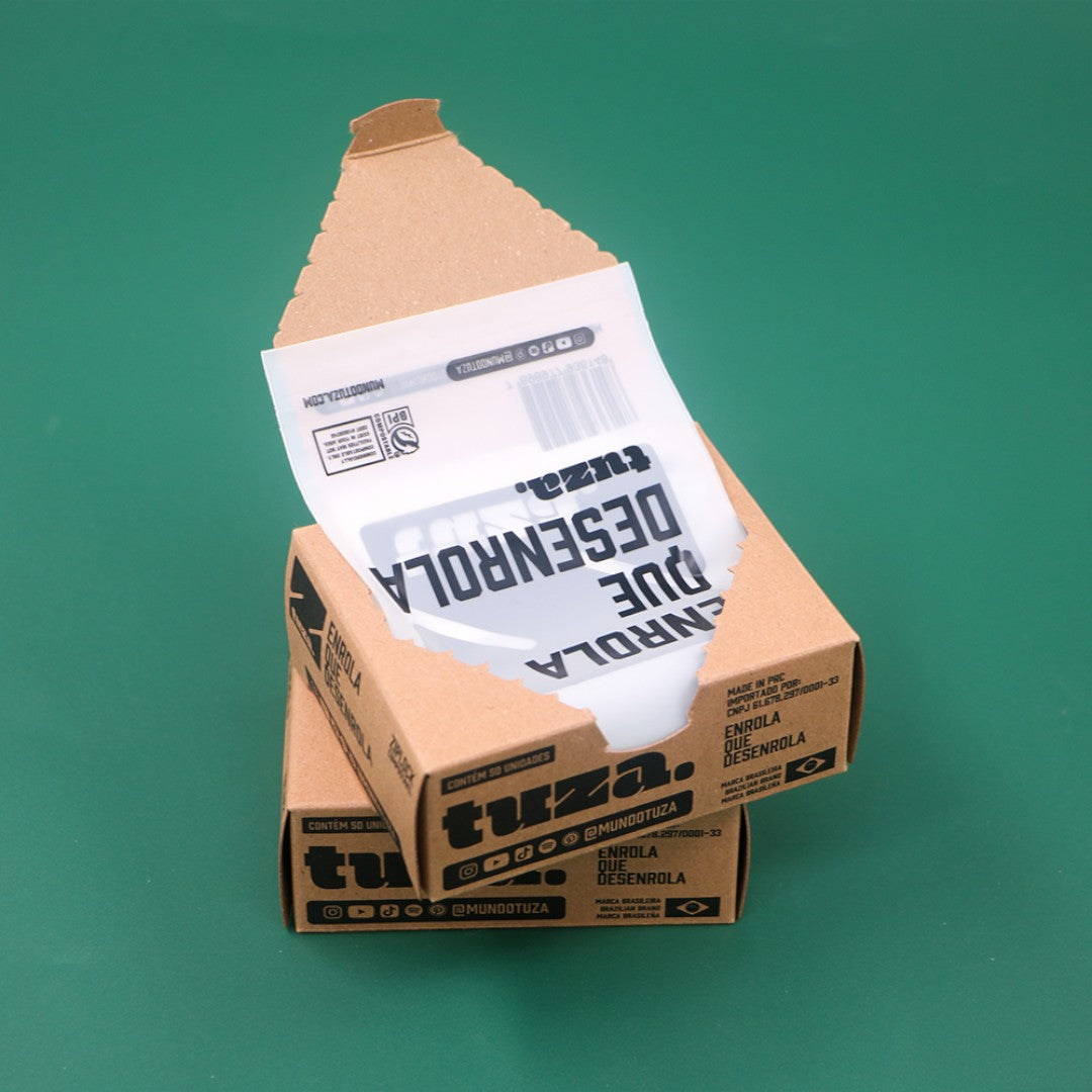 Display com 50 sacos ziplock compostável -Bioplástico compostável à base de amido de milho