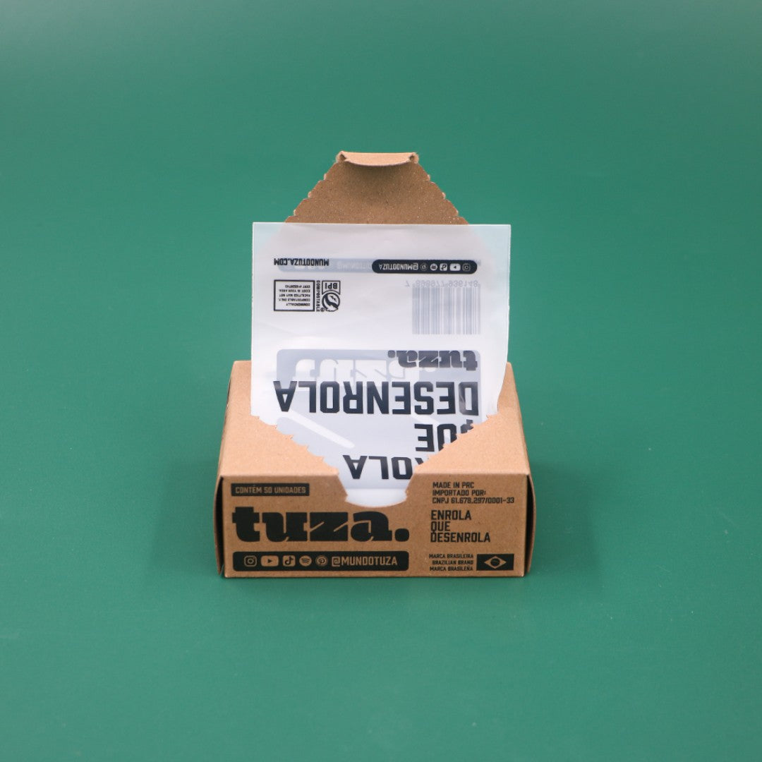 Display com 50 sacos ziplock compostável -Bioplástico compostável à base de amido de milho